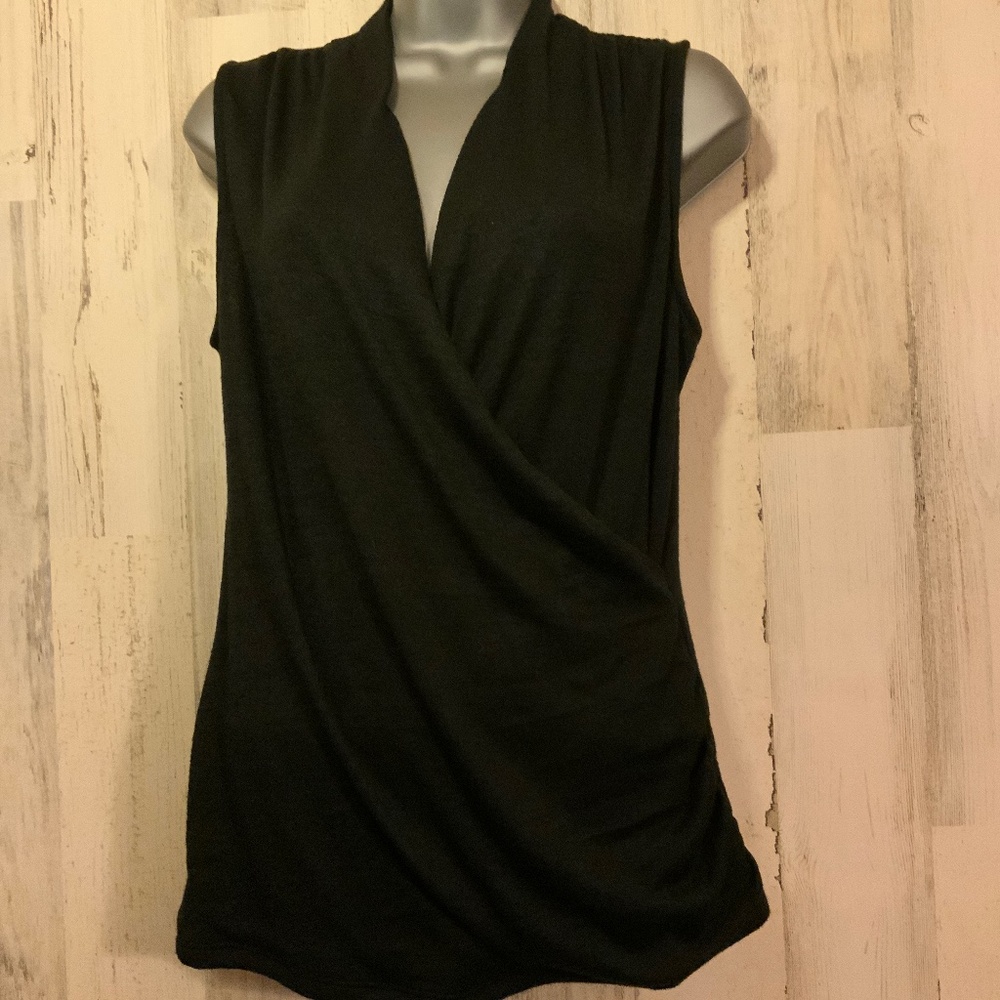 Wrap Front Ruched Knit Top - Picture 4 of 5